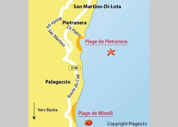 Maison Village Cosy 450m De La , 2km De La Cap Corse Hébergement de vacances *